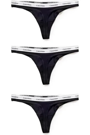 Calvin Klein Ondergoed, Dames, Zwart, XS, Katoen, Gedrukte Katoenen String Ondergoed