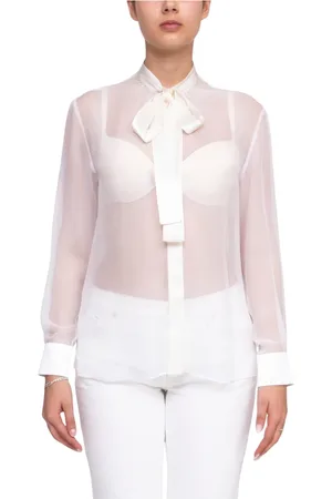 Dolce & Gabbana Blouses & Shirts, Dames, Wit, S, Wit Optisch Dames Overhemd