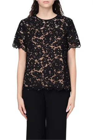 Michael Kors Blouses & Shirts, Dames, Zwart, S, Zwarte Kant Top