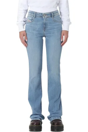 Diesel Jeans, Dames, Blauw, W30, Katoen, Flare Jeans Klassieke Stijl