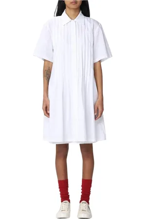 Kenzo Kleedjes, Dames, Wit, M, Katoen, Witte Poplin Overhemdjurk
