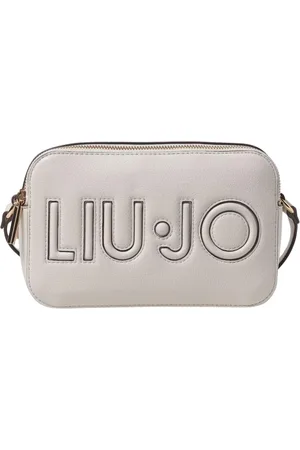 Liu Jo Tassen, Dames, Wit, ONE Size, Geëtste Logo Crossbody Tas