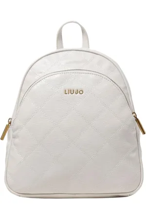 Liu Jo Tassen, Dames, Wit, ONE Size, Leer, Stijlvolle Gewatteerde Mini Rugzak