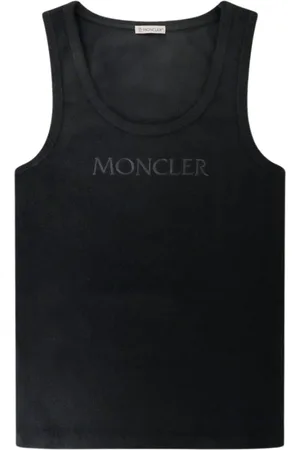 Moncler Tops, Dames, Zwart, S, Zwarte Tanktop voor Vrouwen
