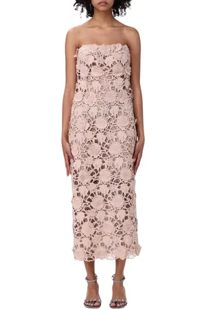 ERMANNO SCERVINO Kleedjes, Dames, , S, Bloemen Kant Midi Jurk Elegante Stijl