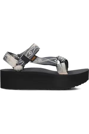 Teva Schoenen, Dames, Zwart, 42 EU, Zwarte Flatform Sandalen voor Zonnige Dagen