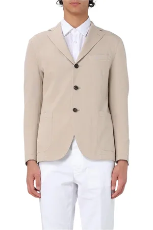 ELEVENTY Jassen, Heren, , S, Katoen, Blauw Patch Pocket Pak Jas