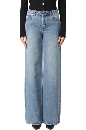 Michael Kors Jeans, Dames, Blauw, S, Denim, Klassieke Wide Leg Jeans