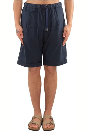 White Sand Korte broeken, Heren, Blauw, M, Geplooide Shorts Klassieke Stijl