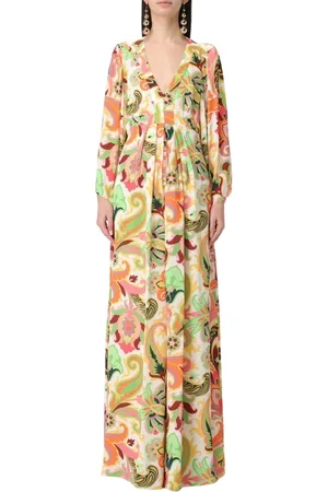 Etro Kleedjes, Dames, Veelkleurig, S, Kleurrijke Maxi Jurk met Paisley Print