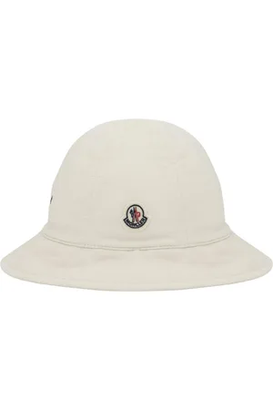 Moncler Accessoires, Dames, Wit, L, Zwarte Gewatteerde Bucket Hoed voor Vrouwen