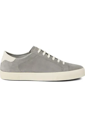 Brunello Cucinelli Schoenen, Heren, Grijs, 44 EU, Grijze Vetersneaker met Logoprint