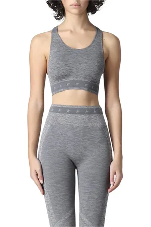 Golden Goose Tops, Dames, Grijs, L, Nylon, Grijs Logo Activewear Set