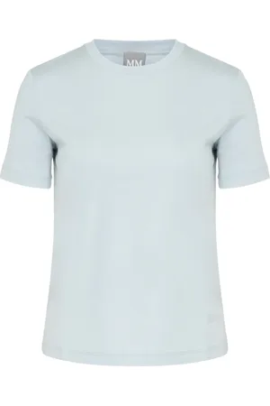Max Mara Tops, Dames, Blauw, L, Katoen, Blauwe Opunzia Katoenen T-shirt