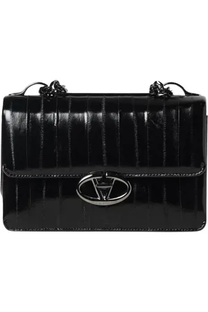 VALENTINO GARAVANI Tassen, Dames, Zwart, ONE Size, Leer, Elegante Zwarte Mini Tas