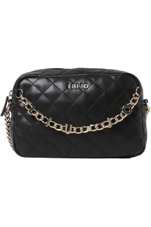 Liu Jo Tassen, Dames, Zwart, ONE Size, Stijlvolle Gewatteerde Schoudertas met Ketting