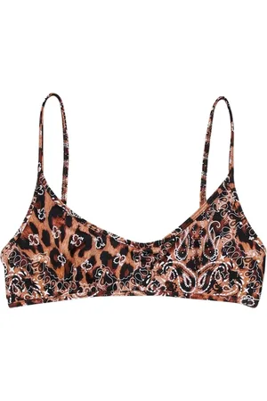 MC2 SAINT BARTH Badkleding, Dames, Veelkleurig, S, Leopard Paisley Bikini Top