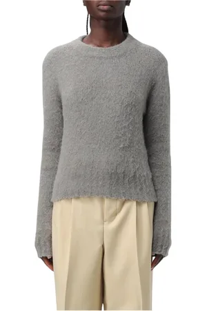 Ami Truien, Dames, Grijs, M, Mohair Crew Neck Pullover Sweater Grijs