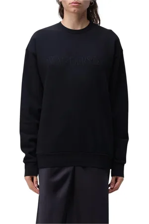 J.W.Anderson Sweatshirts & Hoodies, Dames, Zwart, S, Katoen, Zwart Logo Sweatshirt voor Vrouwen