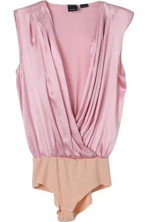 Pinko Tops, Dames, Roze, M, Elegante V-hals Blouse