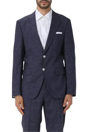 HUGO BOSS Jassen, Heren, Blauw, 2Xl, Stijlvolle Blauwe Slim Fit Blazer