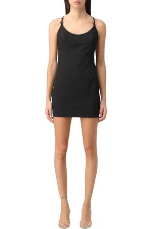 Heron Preston Kleedjes, Dames, Zwart, 2Xs, Mini Jurk met Prikkeldraadbandjes