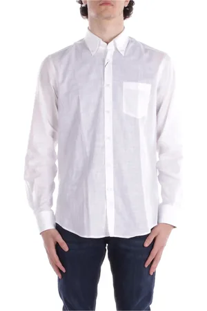 Paul & Shark Overhemden, Heren, Wit, XS, Katoen, Yachting Logo Voorzak Overhemd