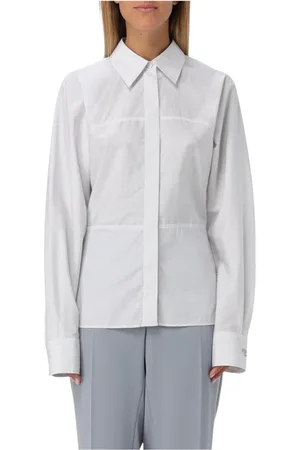 Fendi Blouses & Shirts, Dames, Wit, M, Katoen, Gestreepte Katoenen Trui