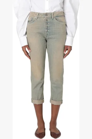 Dondup Jeans, Dames, Oranje, W27, Rust Straight Leg Jeans