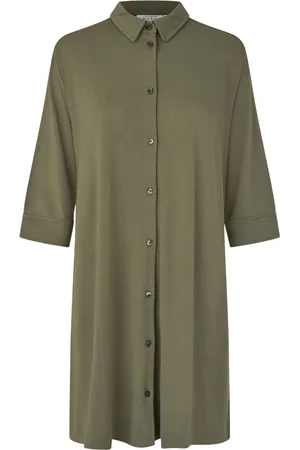 Masai Blouses & Shirts, Dames, Groen, L, Polyester, Groene Jersey Shirt Maieina Stijl