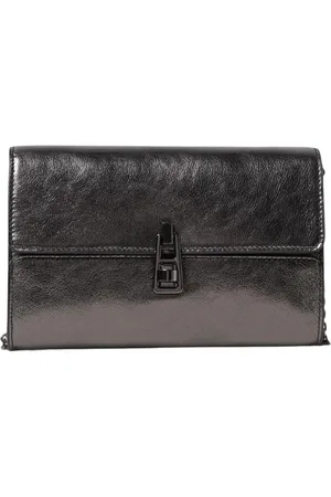 Coccinelle Tassen, Dames, Zwart, ONE Size, Metallic Leren Clutch Tas