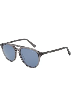 GANT Accessoires, Heren, Grijs, ONE Size, Heren Aviator Zonnebril Grijs Blauw