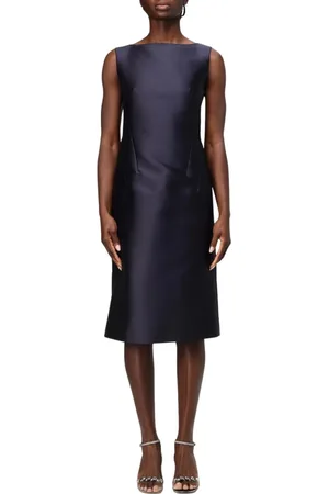Alberta Ferretti Kleedjes, Dames, Blauw, L, Blauwe Elegante Midi Jurk Vrouwen