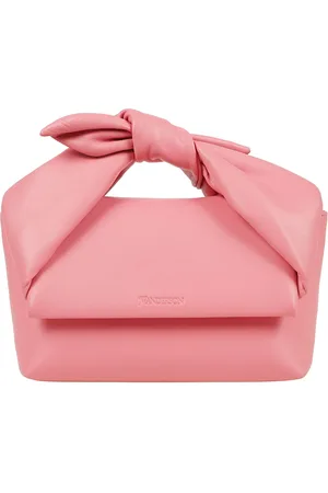 J.W.Anderson Tassen, Dames, Roze, ONE Size, Leer, Twister Leren Handtas met Kettingriem