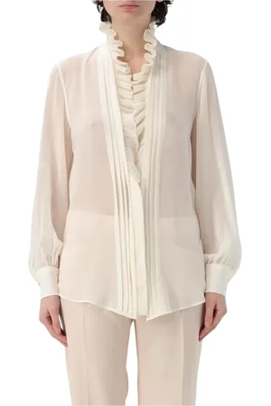 Tom Ford Blouses & Shirts, Dames, , XS, Luxe Gele Zijden Blouse