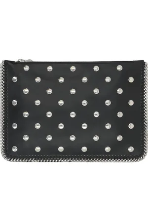 Stella McCartney Tassen, Dames, Zwart, ONE Size, Studded Chain Wallet Clutch