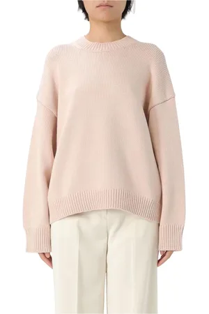 THEORY Truien, Dames, Roze, XS, Roze Crew Neck Gebreide Trui