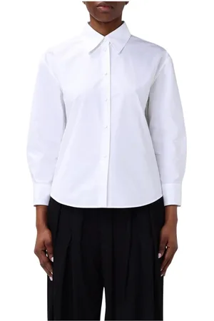 Jil Sander Blouses & Shirts, Dames, Wit, S, Witte Poplin Overhemd