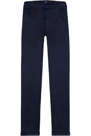 sartoria tramarossa Jeans, Heren, Blauw, W35, Katoen, Blauwe Broek met Amerikaans Zakontwerp
