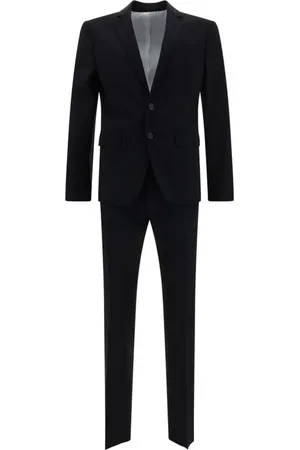 Dsquared2 Pakken, Heren, Zwart, 2Xl, Wol, Klassiek wollen pak met blazer en broek