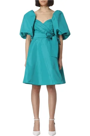 Pinko Kleedjes, Dames, Groen, S, Fuchsia Wrap Mini Jurk