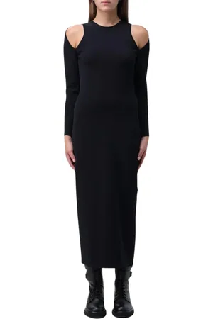 Dsquared2 Kleedjes, Dames, Zwart, S, Elegante Zwarte Maxi Jurk