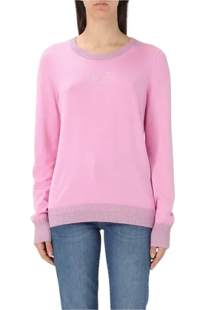Liu Jo Truien, Dames, Roze, XS, Kasjmier, Roze Cashmere Pullover Sweater