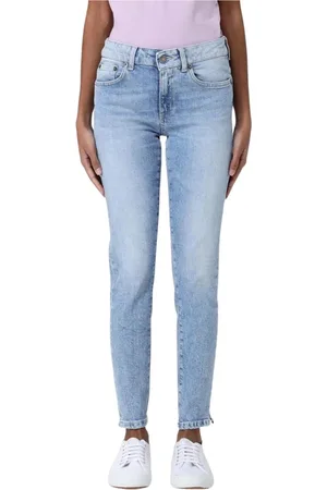Dondup Jeans, Dames, Blauw, W25, Denim, Veelzijdige Denim Skinny Jeans