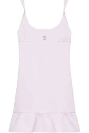 Givenchy Kleedjes, Dames, Roze, S, Roze Ruffle Hem Jurk