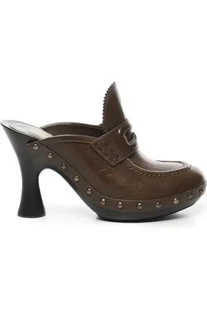 Burberry Schoenen, Dames, Bruin, 37 EU, Bruine Sneakers met Houten Zool