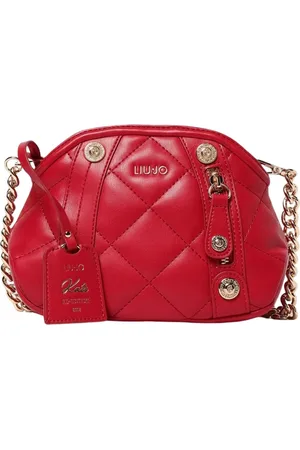 Liu Jo Tassen, Dames, Rood, ONE Size, Leer, Gewatteerde Crossbody Tas