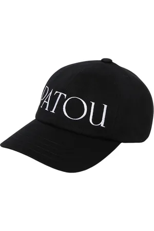 Patou Accessoires, Dames, Zwart, ONE Size, Katoen, Elegante Zwarte Baseballpet