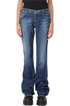 Dsquared2 Jeans, Dames, Blauw, XS, Denim, Klassieke Blauwe Bootcut Jeans