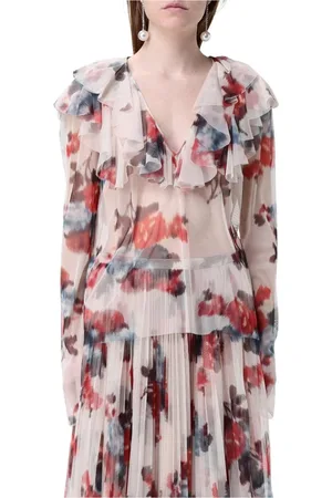 Serafini Blouses & Shirts, Dames, , XS, Bloemen Ruche Blouse